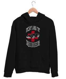 Kara Şimşek - K.i.t.t - 80ler - Knight Rider V2 Siyah Unisex Kapşonlu Sweatshirt