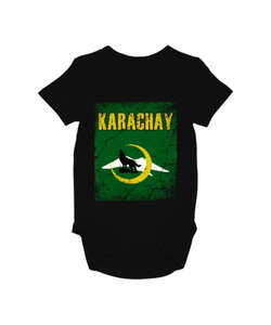 Karaçay,Karaçay Bayrağı, Karaçay logosu. Siyah Bebek Zıbını