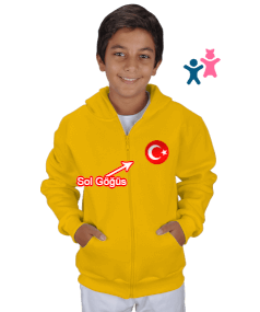 KARATE ÇOCUK MİLLİ TAKIM SWEATSHIRT Çocuk Kapüşonlu Hoodie Fermuarlı