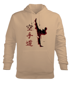 KARATE JAPONCA YAZILI TEKME FİGÜRLÜ SWEATSHIRT Erkek Kapüşonlu Hoodie Sweatshirt