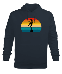 Karate Kid Baskılı Füme Erkek Kapüşonlu Hoodie Sweatshirt