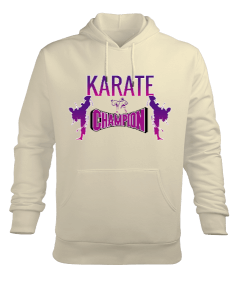 KARATE ŞAMPİYONU VE TEKME FİGÜRLÜ SWEATSHIRT Erkek Kapüşonlu Hoodie Sweatshirt