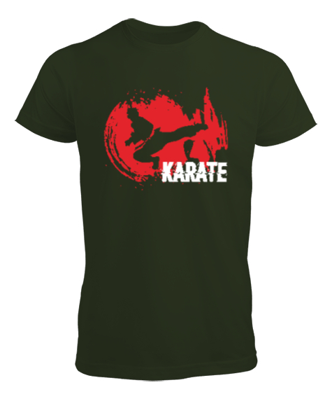 Tisho - Karate - Spor V10 Haki Yeşili Erkek Tişört