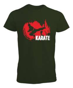 Karate - Spor V10 Haki Yeşili Erkek Tişört