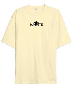 Karate V4 Krem Oversize Unisex Tişört