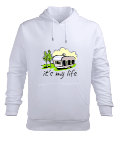 Karavan detaylı Erkek Kapüşonlu Hoodie Sweatshirt