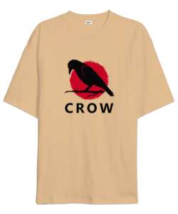 Karga - Crow Camel Oversize Unisex Tişört