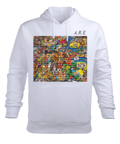 KARIŞIK Erkek Kapüşonlu Hoodie Sweatshirt