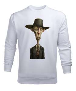 Karizmatik dedektif Beyaz Erkek Sweatshirt