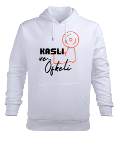 Kaslı ve Öfkeli Erkek Kapüşonlu Hoodie Sweatshirt