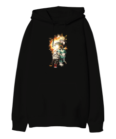 Katsuki Anime Oversize Unisex Kapüşonlu Sweatshirt