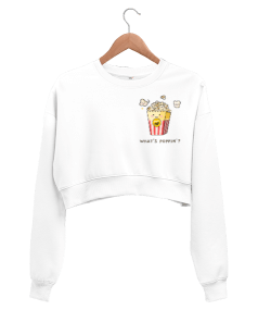 KAWAİİ POPCORN Kadın Crop Sweatshirt