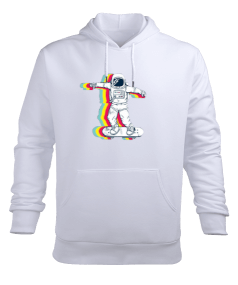 Kaykaycı Astronot Erkek Kapüşonlu Hoodie Sweatshirt