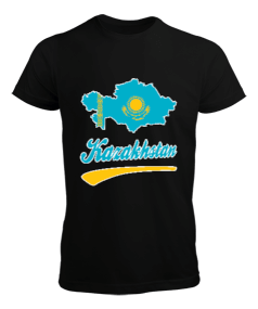 Kazakistan,Kazakhstan,Kazakistan Bayrağı,Kazakistan haritası,Kazakhstan flag. Erkek Tişört