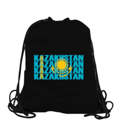 Kazakistan,Kazakhstan,Kazakistan Bayrağı,Kazakistan logosu,Kazakhstan flag. Büzgülü Spor Çanta