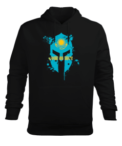 Kazakistan,Kazakhstan,Kazakistan Bayrağı,Kazakistan logosu,Kazakhstan flag. Erkek Kapüşonlu Hoodie Sweatshirt