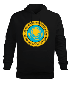 Kazakistan,Kazakhstan,Kazakistan Bayrağı,Kazakistan logosu,Kazakhstan flag. Erkek Kapüşonlu Hoodie Sweatshirt