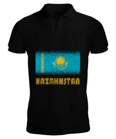 Kazakistan,Kazakhstan,Kazakistan Bayrağı,Kazakistan logosu,Kazakhstan flag. Erkek Kısa Kol Polo Yaka