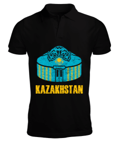 Kazakistan,Kazakhstan,Kazakistan Bayrağı,Kazakistan logosu,Kazakhstan flag. Erkek Kısa Kol Polo Yaka