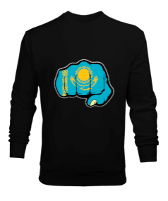 Kazakistan,Kazakhstan,Kazakistan Bayrağı,Kazakistan logosu,Kazakhstan flag. Erkek Sweatshirt