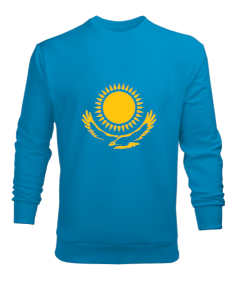 Kazakistan,Kazakhstan,Kazakistan Bayrağı,Kazakistan logosu,Kazakhstan flag. Erkek Sweatshirt