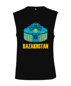 Kazakistan,Kazakhstan,Kazakistan Bayrağı,Kazakistan logosu,Kazakhstan flag. Kesik Kol Unisex Tişört