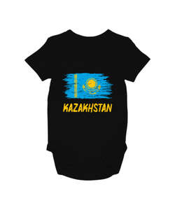 Kazakistan,Kazakhstan,Kazakistan Bayrağı,Kazakistan logosu,Kazakhstan flag. Siyah Bebek Zıbını