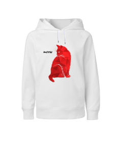 Kedi baskılı Çocuk Unisex Hoodie Kapüşonlu