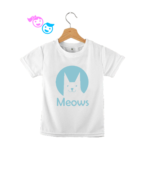 Tisho - Kedi - Cat - Meows - Miyav Beyaz Çocuk Unisex