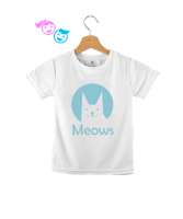 Kedi - Cat - Meows - Miyav Beyaz Çocuk Unisex - Thumbnail