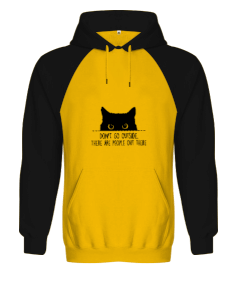 kedi desenli sweat Orjinal Reglan Hoodie Unisex Sweatshirt