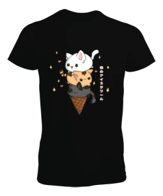 kedi dondurma Erkek Tişört