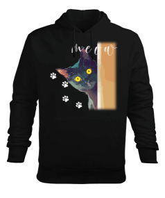 Kedi Erkek Kapüşonlu Hoodie Sweatshirt