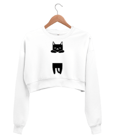 Kedi Kadın Crop Sweatshirt