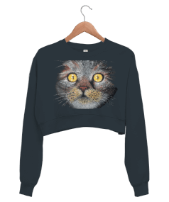 Kedi Kadın Crop Sweatshirt