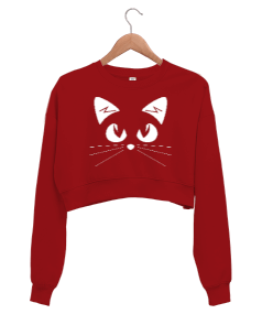 Kedi Kadın Kadın Crop Sweatshirt