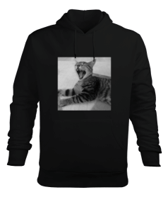 KEDİ YÜZÜ HOODİE Erkek Kapüşonlu Hoodie Sweatshirt