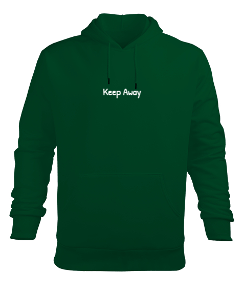 Keep Away Çimen Yeşili Erkek Kapüşonlu Hoodie Sweatshirt