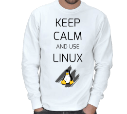 Keep Calm and use Linux Sweatshirt ERKEK SWEATSHIRT