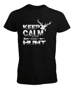 Keep Calm Hunt Siyah Erkek Tişört