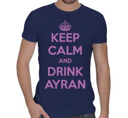 Keep Calm Tasarımlı Erkek Regular Kesim Tişört