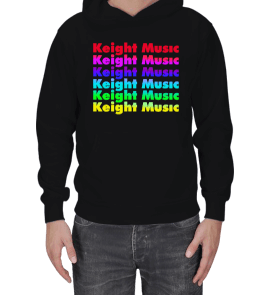 Keight Musıc Rainbow Basıc Sweatshirt Erkek Kapşonlu