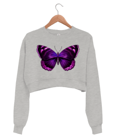 kelebek Kadın Crop Sweatshirt