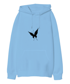 Kelebek Oversize Unisex Kapüşonlu Sweatshirt