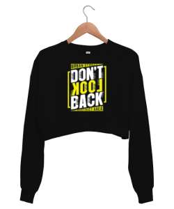 kentsel sokak arkana bakma ilçe bölgesi Siyah Kadın Crop Sweatshirt