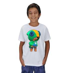 Kid Stars Leon Baskılı Çocuk Tişörtü Çocuk Unisex