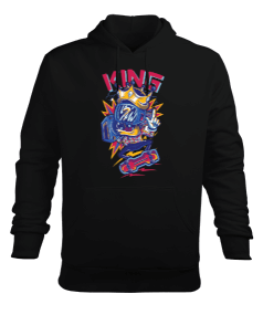 King Erkek Kapüşonlu Hoodie Sweatshirt