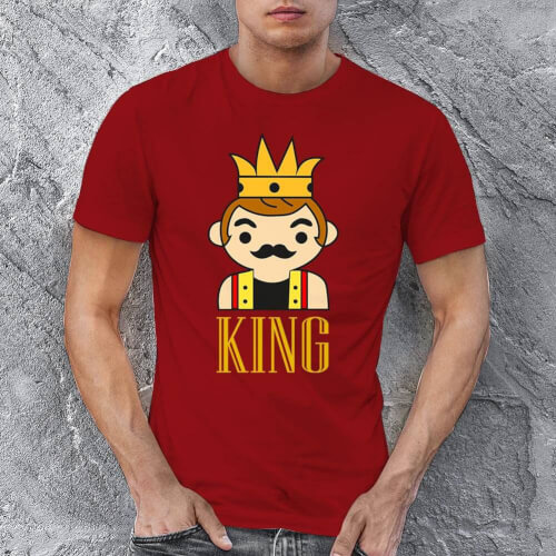 King Erkek Kısa Kol Tişört - Tekli Kombin