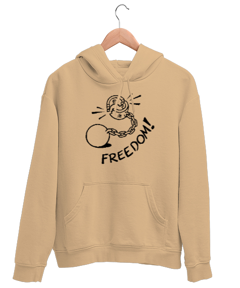 Tisho - Kır Zincirleri - Pranga - Freedom Camel Unisex Kapşonlu Sweatshirt