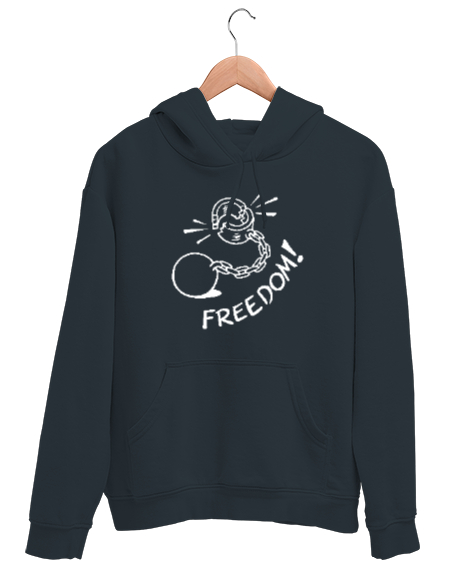 Tisho - Kır Zincirleri - Pranga - Freedom Füme Unisex Kapşonlu Sweatshirt